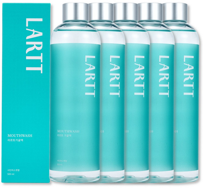 라르트 무알콜 온가족 가글 구취 샤인머스캣향 구강청결제, 500ml, 5개