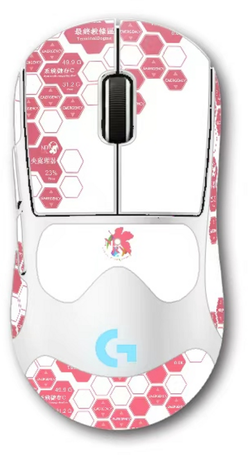 라나야 로지텍 PRO X SUPERLIGHT 2c 마우스 그립테이프 풀커버, 1개, 사쿠라