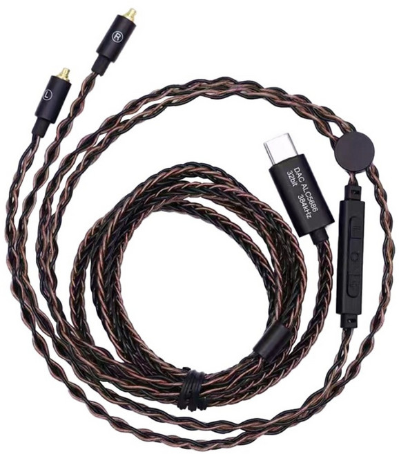 아모란나 C타입 DAC 일체형 MMCX 이어폰 케이블 ALC5686