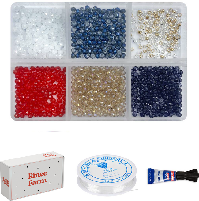 리니팜 비즈 팔찌 반지 키링 만들기 세트, 1세트, 갯마을 차차차B