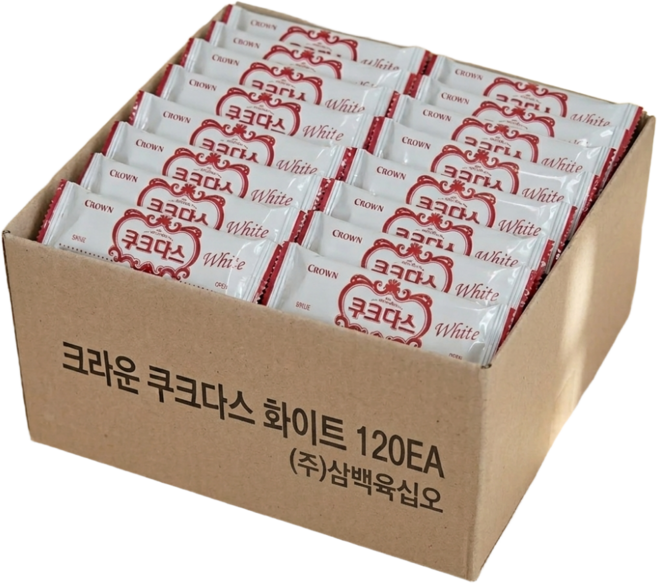 쿠크다스화이트 개별포장간식, 120개, 8g