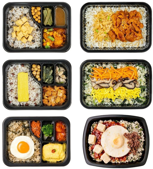 [광고심의완] 굿스푼 저당 당뇨도시락 3팩+저당 비빔밥 3팩 당뇨 임당식단 배달 6종세트 1555g (냉동), 1세트, 1.555kg