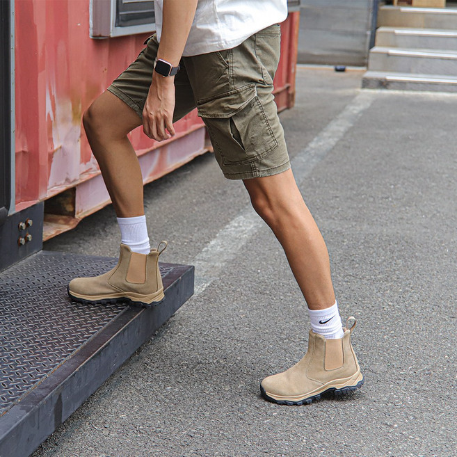 슬로우스텝 남자안전화 워커 작업화 스웨이드 첼시부츠 SP1016