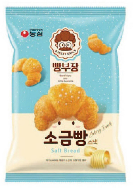 농심 빵부장 소금빵, 5개, 55g