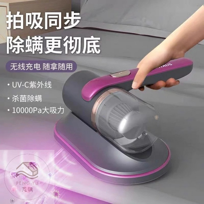 【樂購】充電除蟎機 UV-C紫外線 10000Pa大吸力 無線設計, 1個, 詳見包裝