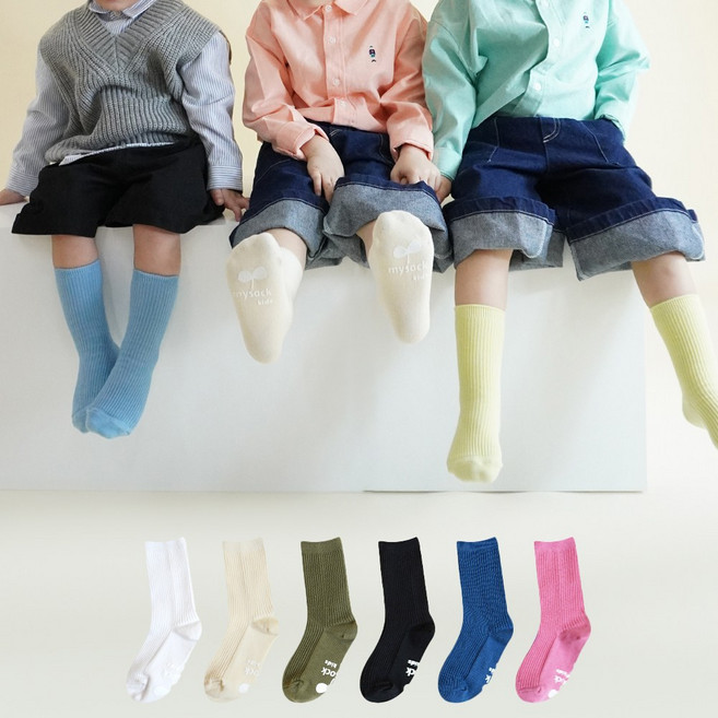 마이싹 6켤레 캔디데이즈 장목 양말 아동 여성 커플 29컬러