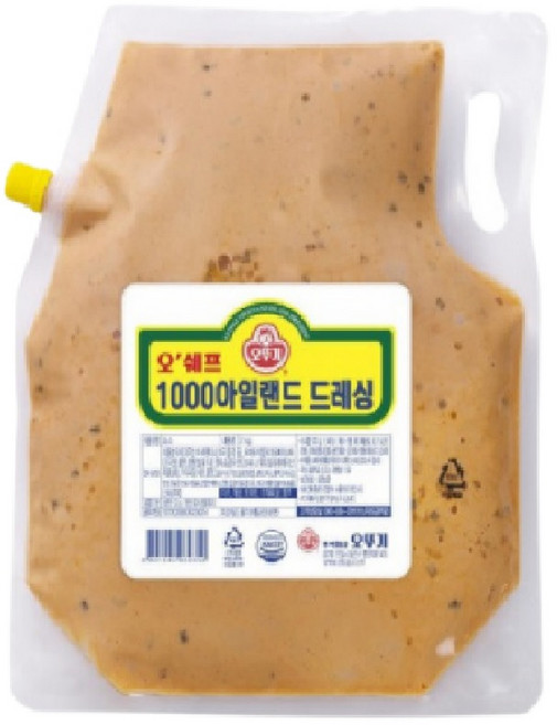 오뚜기 1000 아일랜드 드레싱, 2kg, 5개