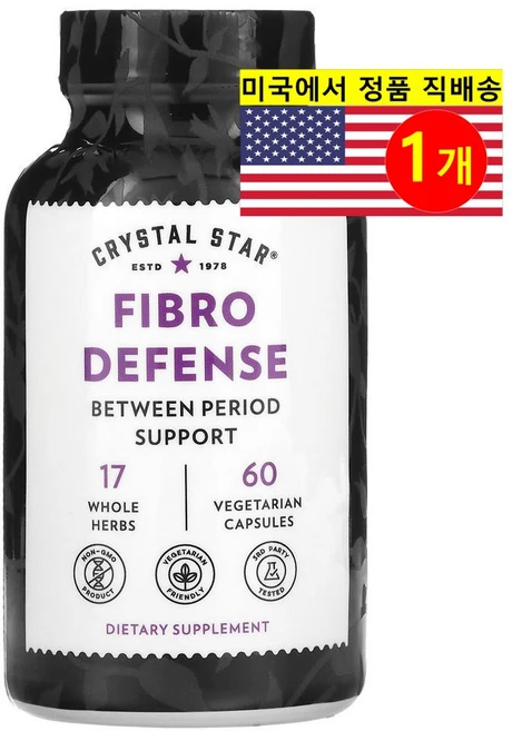 Crystal Star 파이브로 디펜스 허브 추출 보충제 Fibro Defense 60정, 1개 - 쿠팡