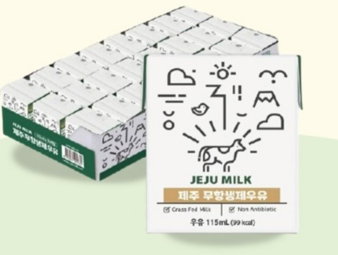 제주우유 무항생제 우유, 48개, 115ml