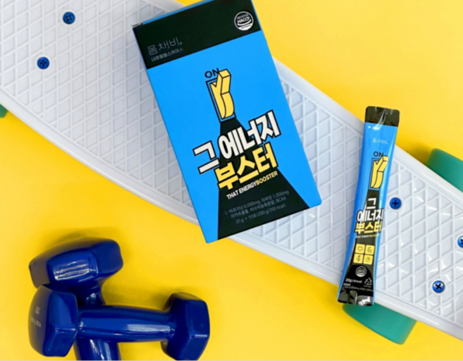 몸채비 그에너지 부스터 고함량 아르기닌6000 액상스틱 타우린 비타민B C효능, 1박스