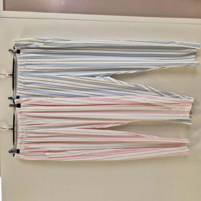 댑 얇아도 기모원사 피치기모 남녀커플 파자마 크림컬러에 깨끗한 스트라이프 부평점