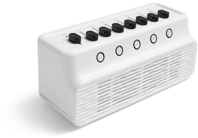 수면도움 아날로그 화이트노이즈 백색소음기 휴대용 화이트 노이즈 블루투스 스피커 자연 소리 수면 보조 뮤직박스 무선 스테레오 음악 플레이어 지지대 시간 제한 종료, Black, 1개