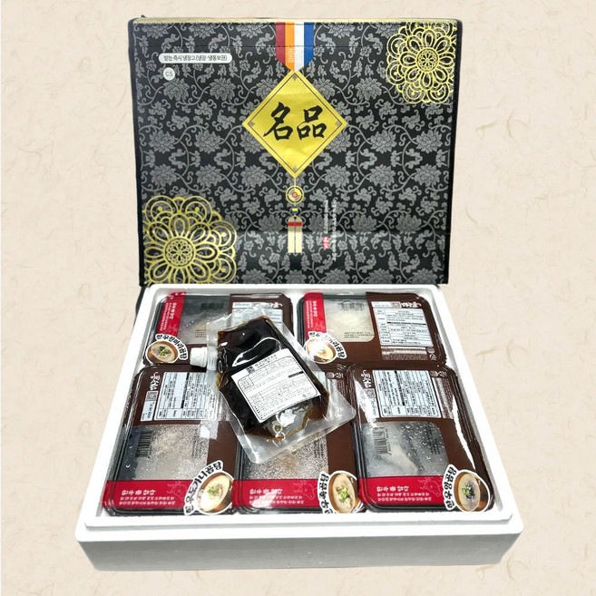 하누물 진한 한우 곰탕 선물 세트 5종(한마리곰탕+소머리곰탕+도가니곰탕+우족곰탕+양곰탕), 5개, 500g