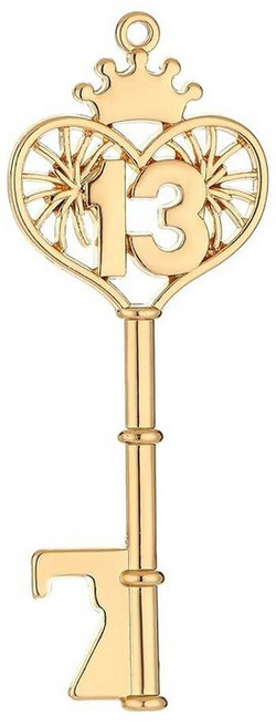Cesdai 24pcs 13 Birthday Party Favors Key Bottle Opener 13th Beer Opener Keychain Favors for Gues, Gold-13