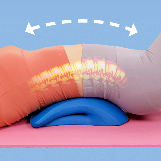 허리 스트레칭 기구 목 등 마사지기 지압기 자세 교정기 허리펴 굽은등 일자허리 펴기 건강수레, 1개