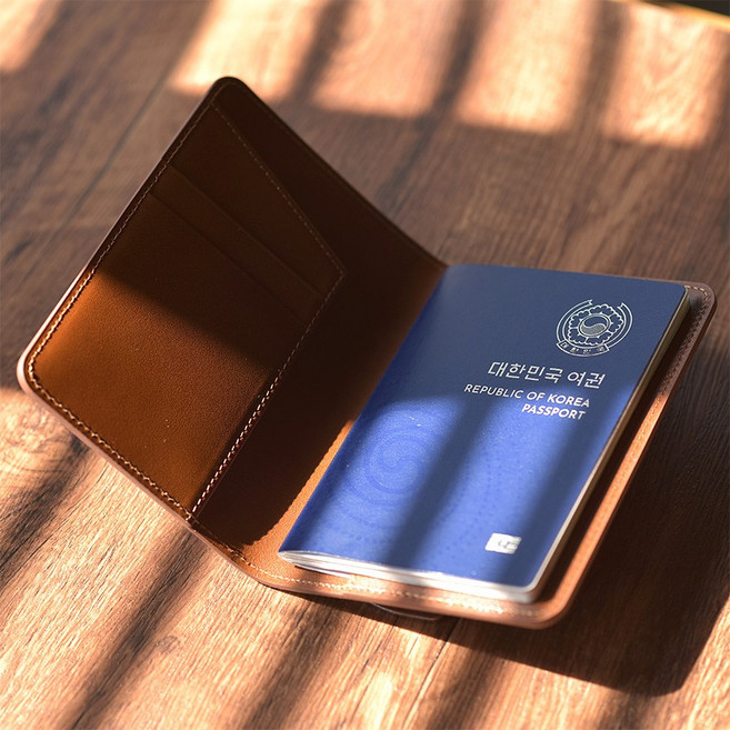 어버너 안티스키밍 소가죽 여권케이스 여권 지갑 커버
