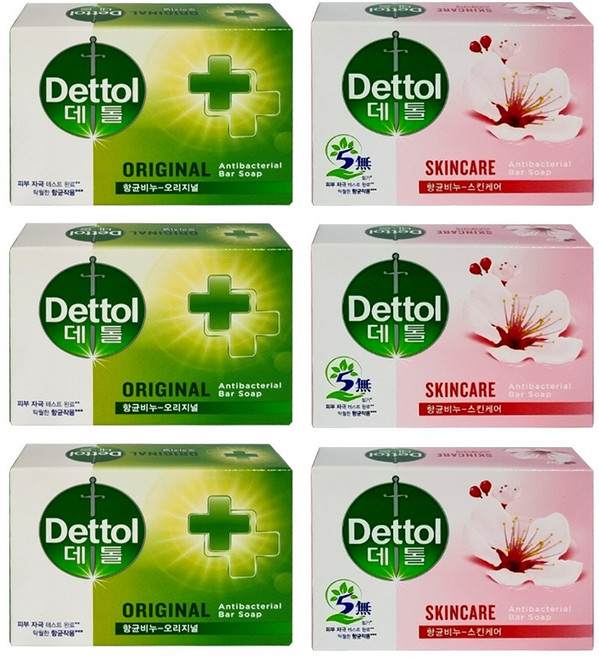 데톨 항균 비누 100g (3개씩) 오리지널 + 스킨케어