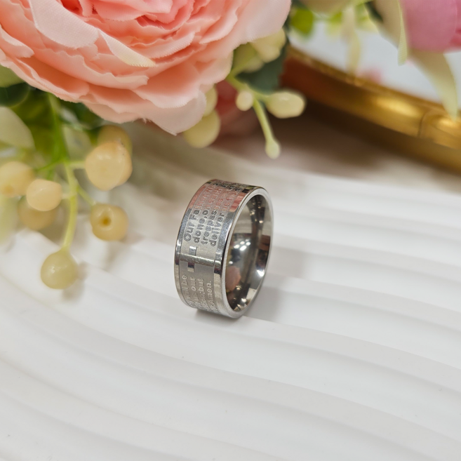 영어주기도문반지 - 실버양각 8mm