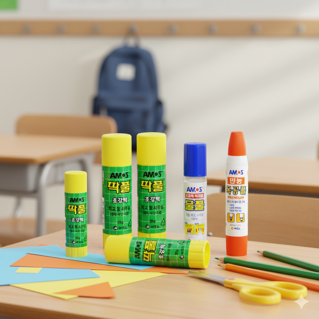 신학기 필수품 아모스 딱풀 물풀 목공풀 세트