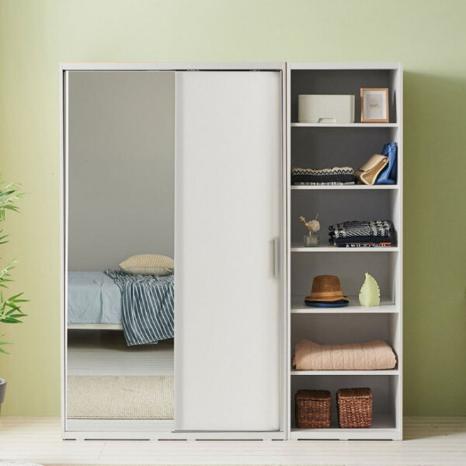[라자가구] 비바 빅 1800 슬라이딩 거울 옷장+선반장 LJY216, 상세 설명 참조