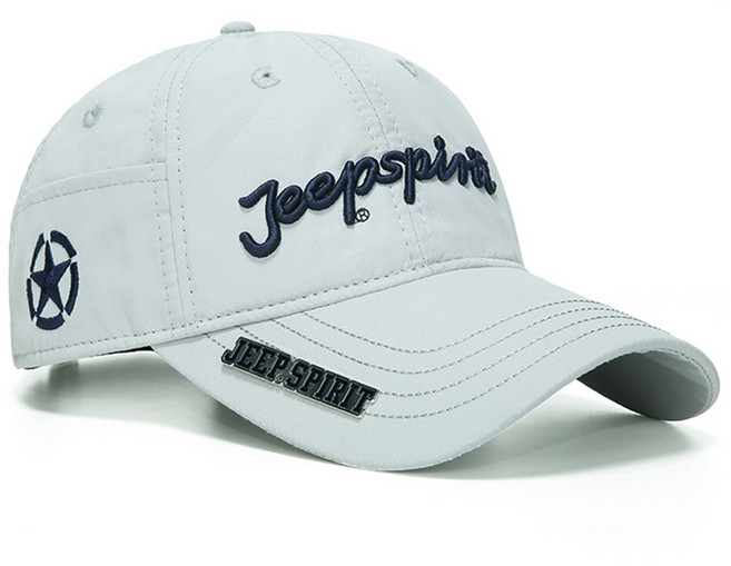 JEEP SPIRIT 스포츠 캐주얼 골프모자 CA0650, 라이트그레이, 1개