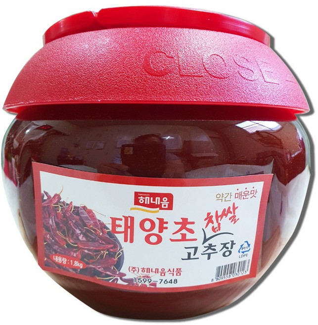 해내음 태양초 찹쌀 고추장 1.8kg, 1개
