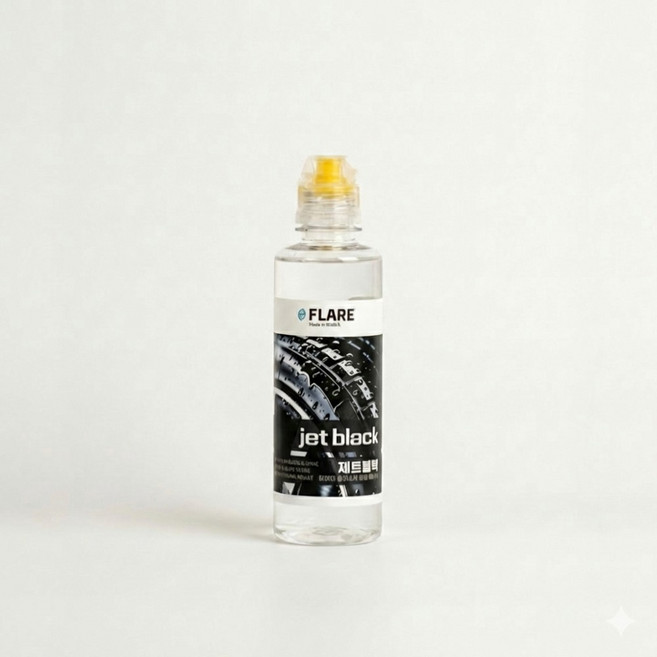 플레어 제트블랙 타이어트림 피니시, 1개, 300ml