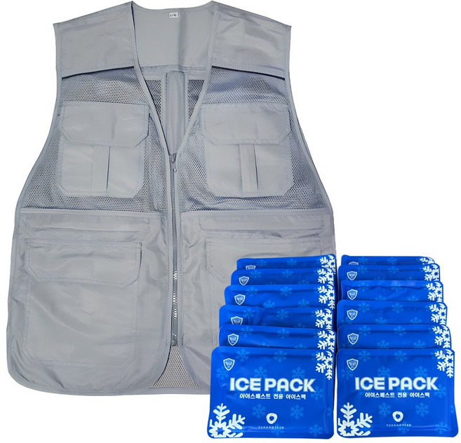 유한그린 아이스조끼 얼음 냉감 쿨링 조끼