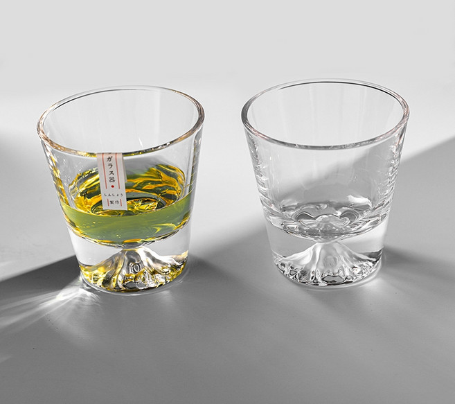 후지산 글라스 위스키글라스 크리스털 글라스 선물세트 설산배 일본 양글라스 선물, 200ml, 1개