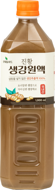 산내들푸드 수제 무설탕 국산 100% 생강즙 진황생강원액, 1L, 1개