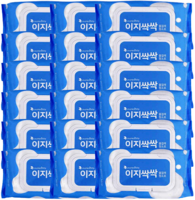 이지싹싹 물걸레청소포 NEW 시즌2 캡형 청소포/교체형걸레, 18개