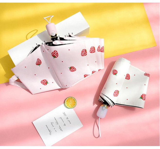 귀여운우산 3단 자동 UV차단 암막우산 양산 자외선차단