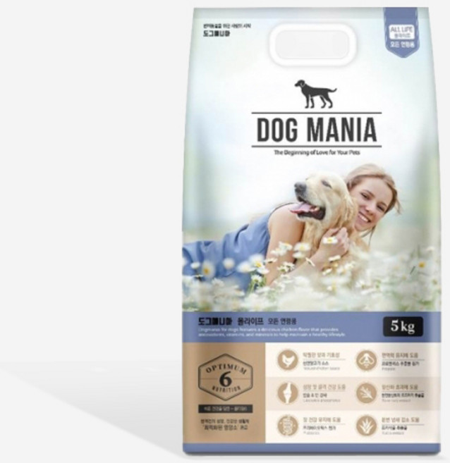 도그매니아 소형견 성견용 애견사료, 5kg, 1개