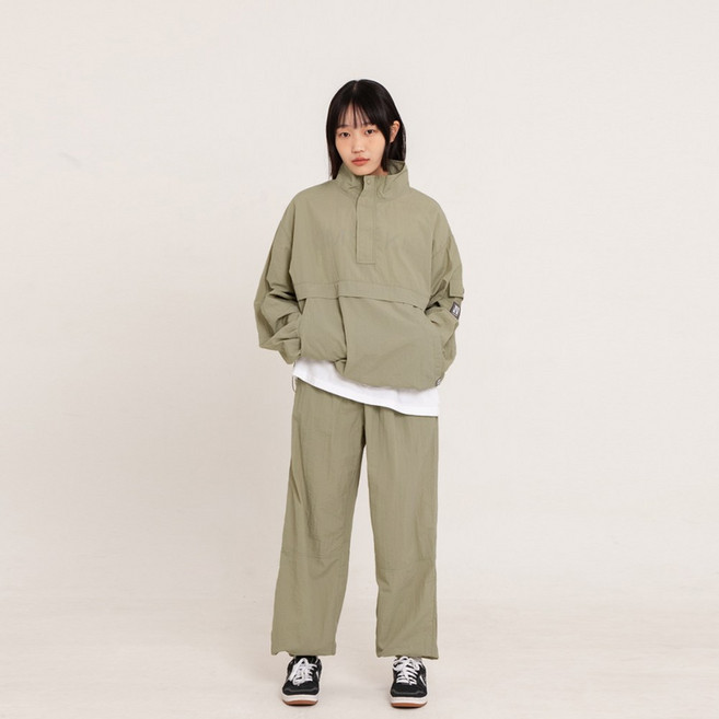 [꼼소넛] 하이넥 아노락 3-피스 풀 셋업 (카키) CSOs-025 [남여공용]