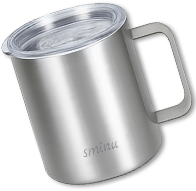 스미누 비비드 데스크 스테인레스 텀블러 머그컵, 1개, 360ml, 메탈릭실버