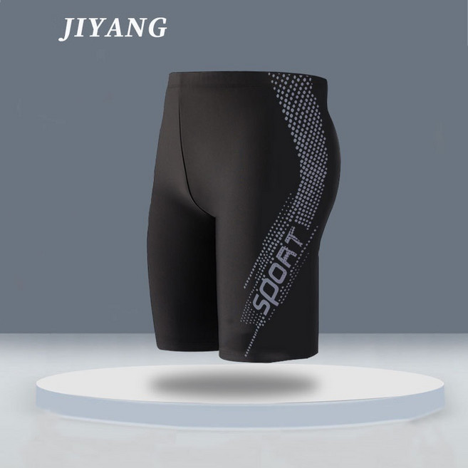 JIYANG 五分及膝游泳褲 男士運動泳褲