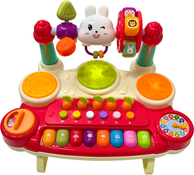 베베브 12가지 똑똑한 멀티 교육 키보드 장난감, 1개