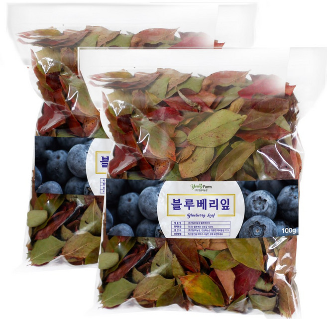 영글어농장 국내산 블루베리잎차, 1개, 100g+100g