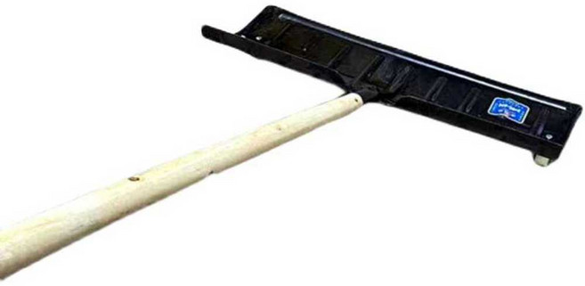 눈밀대 넉가래 제설삽 사료삽 거름 망간 축사용 낙엽치우기, 1개, D자모양 나무 손잡이O 바퀴X 작고 단단한눈삽