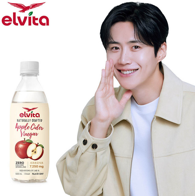 엘비타 애플사이다비니거 스파클링 500ml / 사과초모식초 7 250mg, 1개