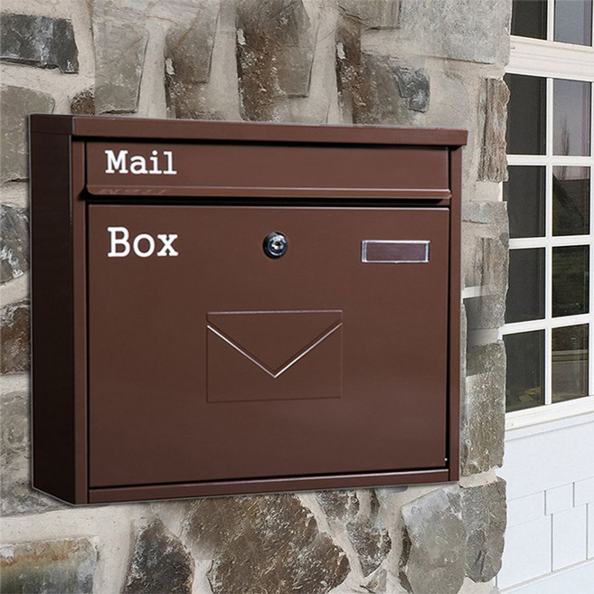 벽걸이 우체통 우편함 postbox 택배함 감성 심플 주택, 113 브라운