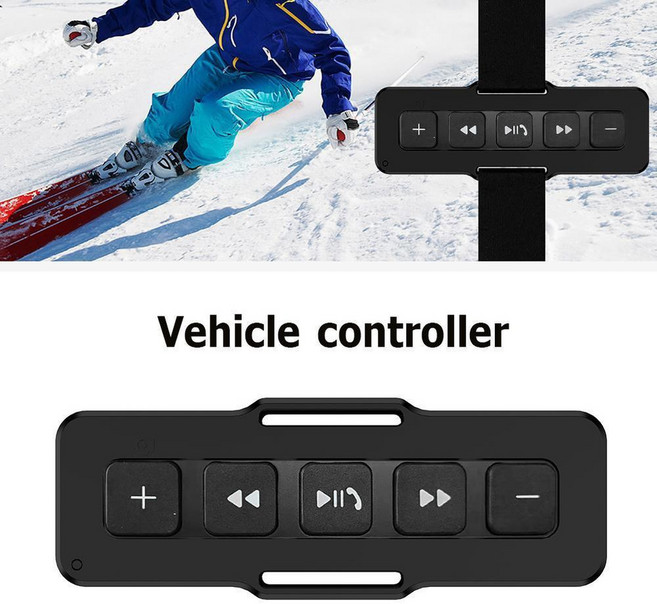 오토바이핸들바 미디어컨트롤러 오토바이 자전거 핸들 바 미디어 컨트롤러 블루투스 호환 5 0 키 무선 단추 방수 차량 DVD 음악 플레이어, 1개