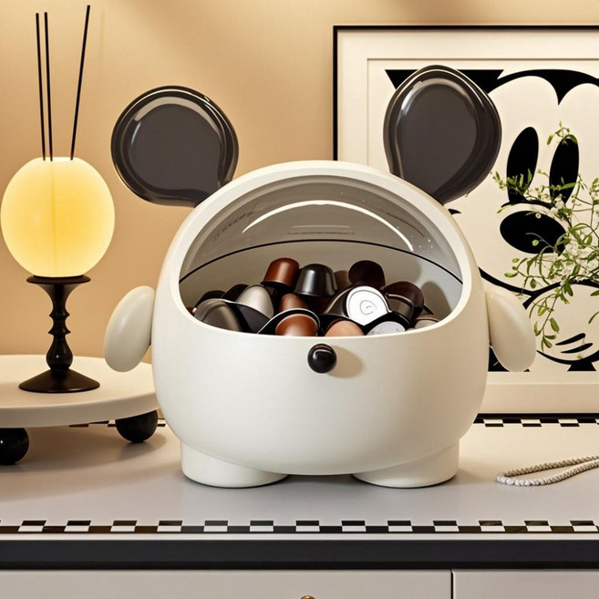 콜콜러브 커피 캡슐보관함 캡슐디스펜서 다용도 정리함, 1개, 블랙+화이트