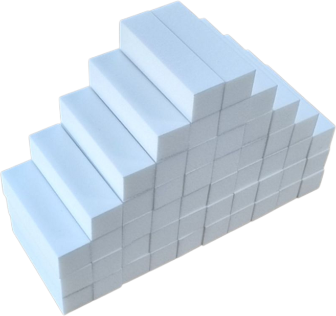 국산 네일 샌딩 블럭 버퍼 대용량, 50개, 화이트