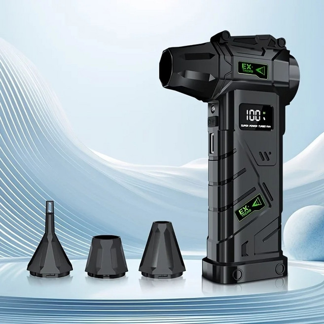 강력한 폭풍 팬 1000000RPM 터보 에어 블로워 380G 추력 고속 브러시리스 터보 제트 블로워 LED 조명 포함, FX-08