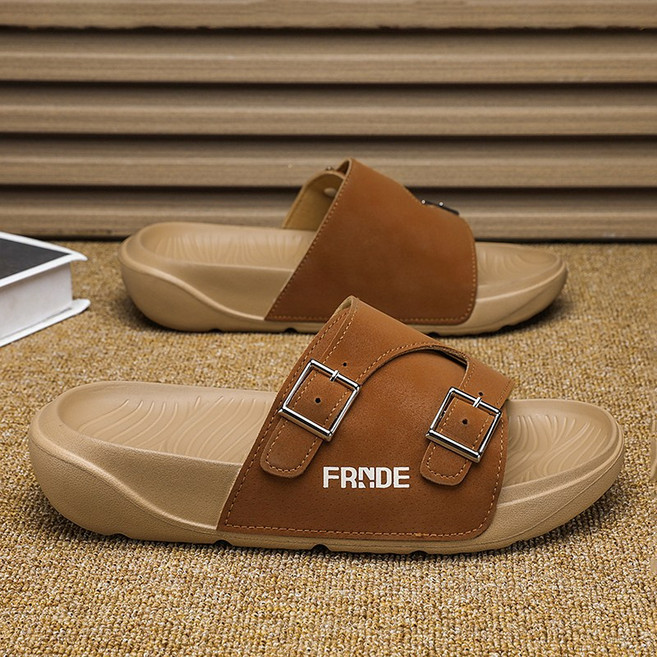 아와유키 프라이드 데일리 버클 벨크로 남성 슬리퍼