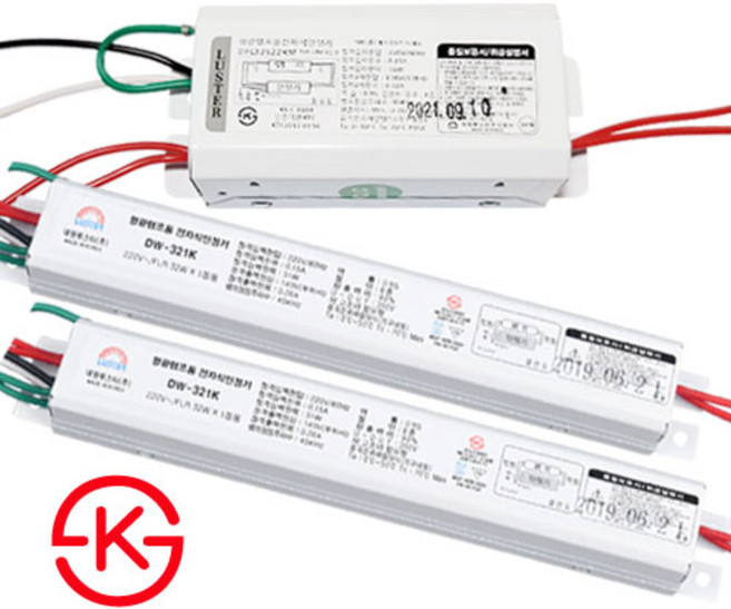 대원루스터 KS 형광등 안정기 FL직관 32W 1등용 슬림형 스몰형, 직관용 32W 1등용 스몰형(KS), 1개
