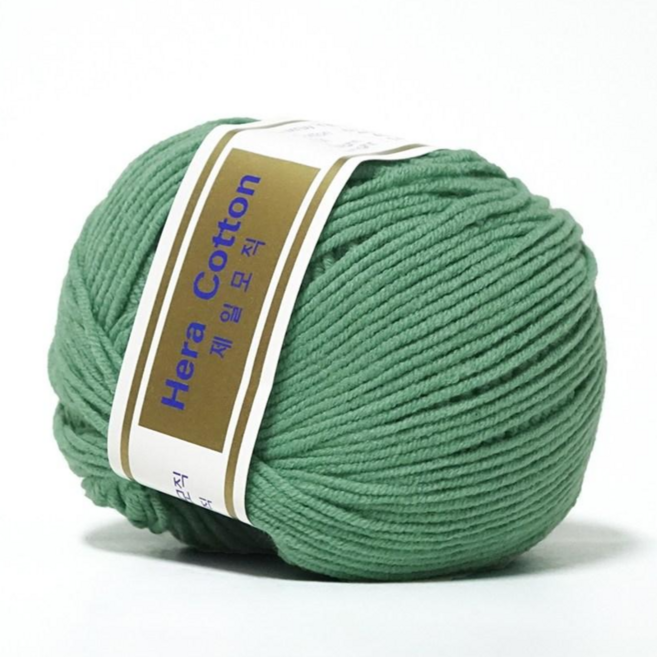 헤라 코튼 뜨개실, 240.바질그린, 1개