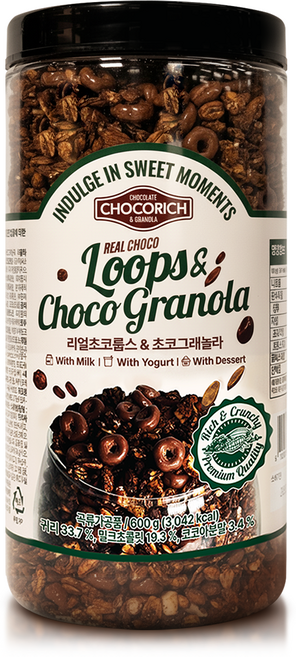 초코리치 리얼초코룹스 앤 초코그래놀라 600g, 1개