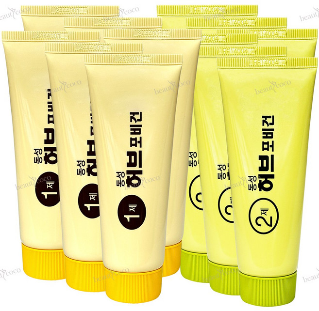 동성제약 허브 포비건 PPD없는 옻않타는 스피디 칼라 크림 염색약 1 2제 각 70g 천연유래성분, 2호자연스런흑색, 6개